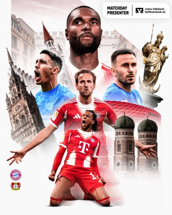 拜仁发布对阵药厂海报：我们的城市、我们的球迷、我们的运动活动    场